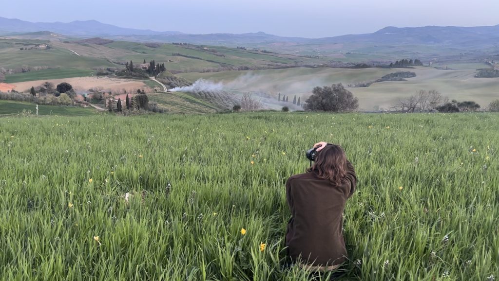 Ben Zimmermann fotografiert eine Landschaft in der Toskana – Fine Art Fotografie bei Sonnenuntergang